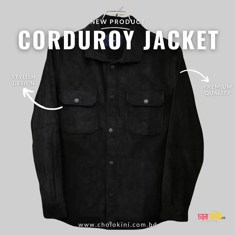 Premium Corduroy Jackets - Classic Black