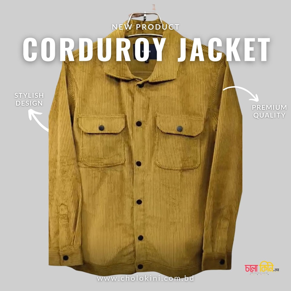 Premium Corduroy Jackets -  Mustard Yellow